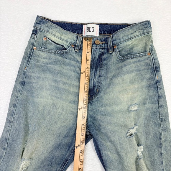 BDG Urban Outfitters Cowboy Jeans Womens 30 Light Wash Distressed Denim Holes - Picture 5 of 13